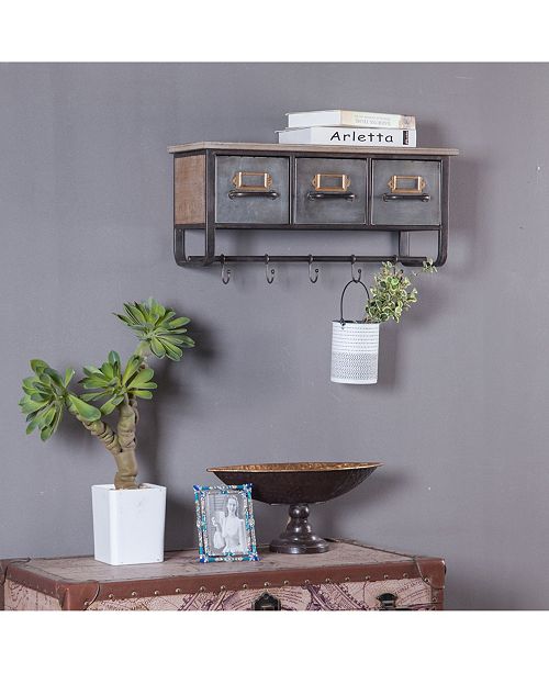 Luxen Home Metal And Wood Wall Cubby Organizer Reviews