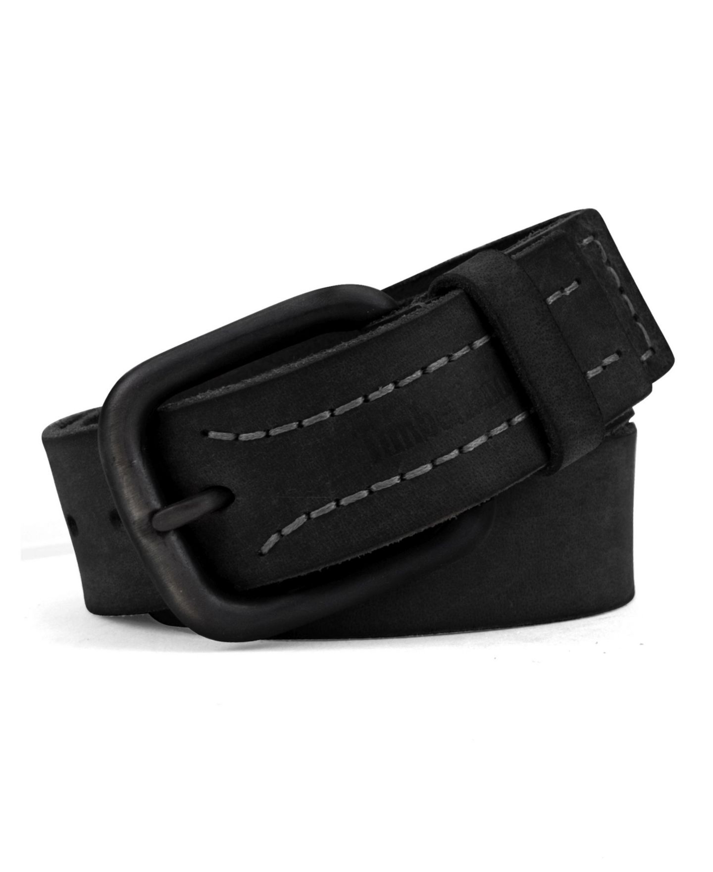 Мужской ремень Timberland 40mm Double Stitch Belt, цвет: Чёрный — фото 2