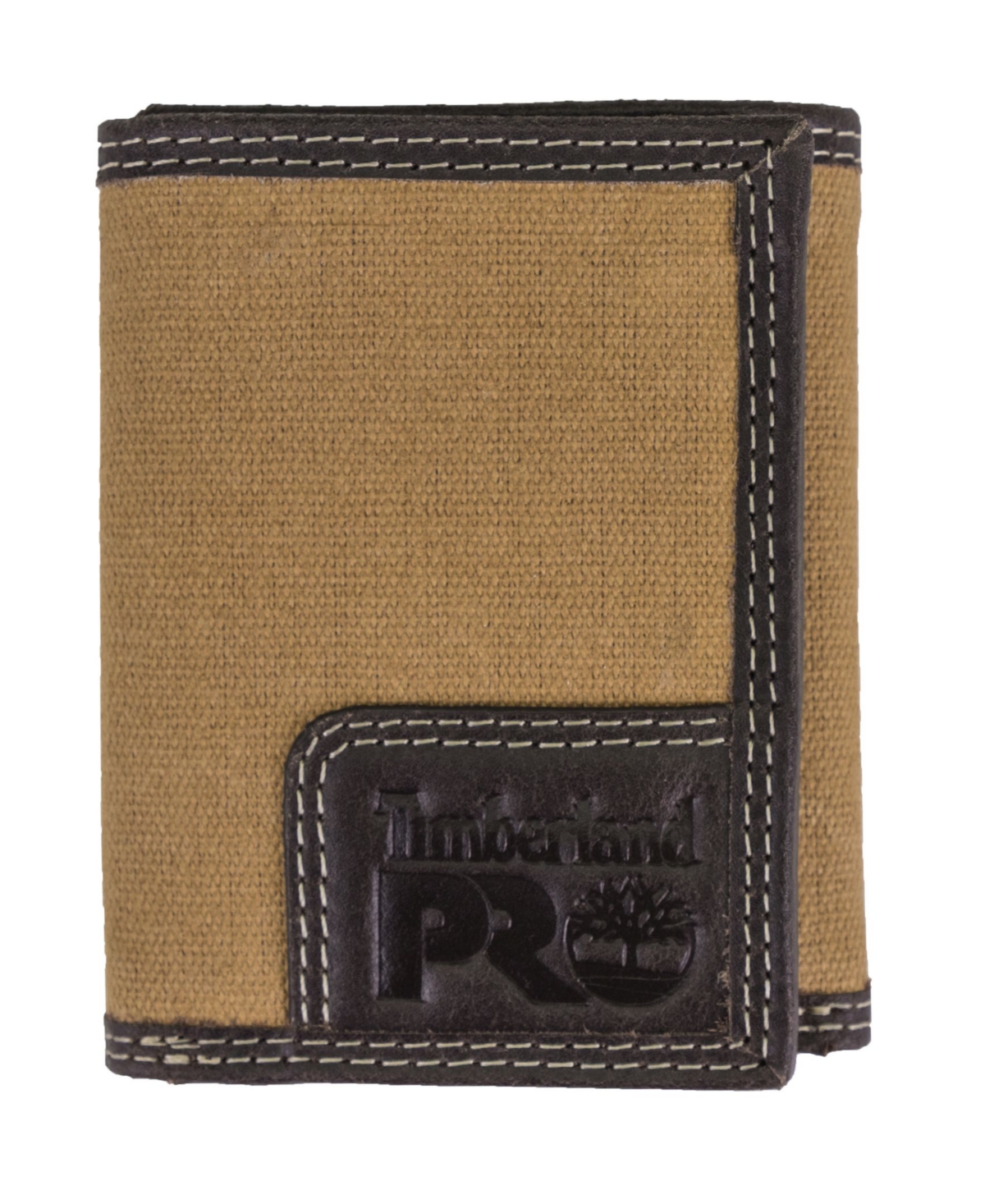 Timberland Men's  Pro Whitney Canvas Trifold Wallet In -khaki
