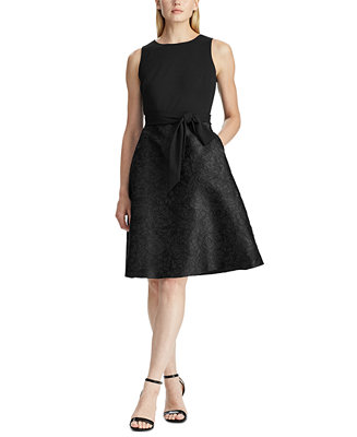 Lauren Ralph Lauren Fit-and-Flare Cocktail Dress, Created for Macy's ...