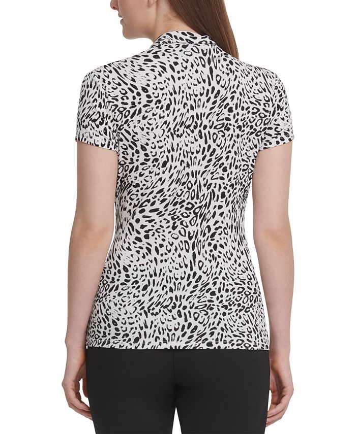 dkny leopard print top