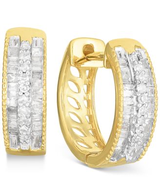 Macy's - Diamond Hoop Earrings (1/4 ct. t.w.)