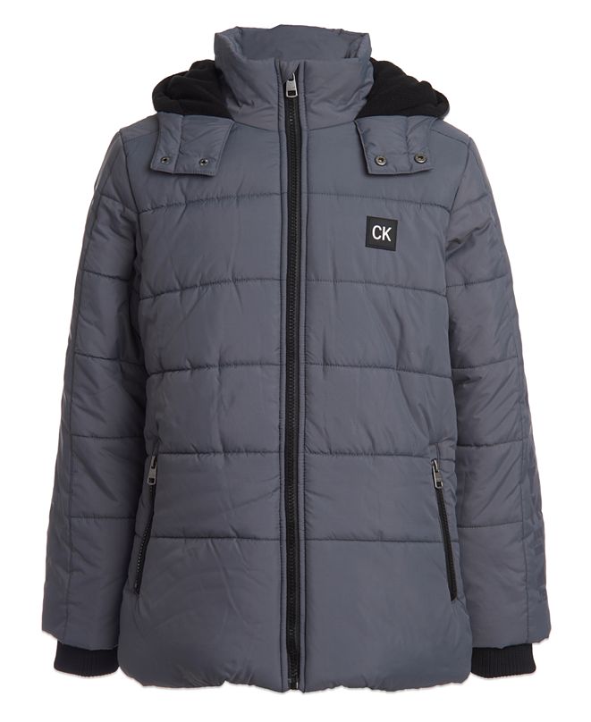 Calvin Klein Little Boys Hooded Bubble Jacket & Reviews ...