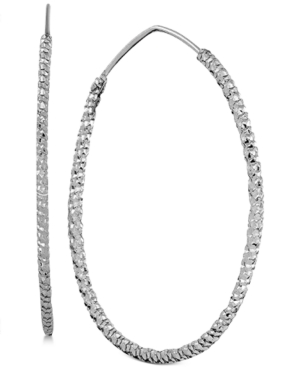 image of Essentials Oval Hoop in Fine Silver Plate Earrings
