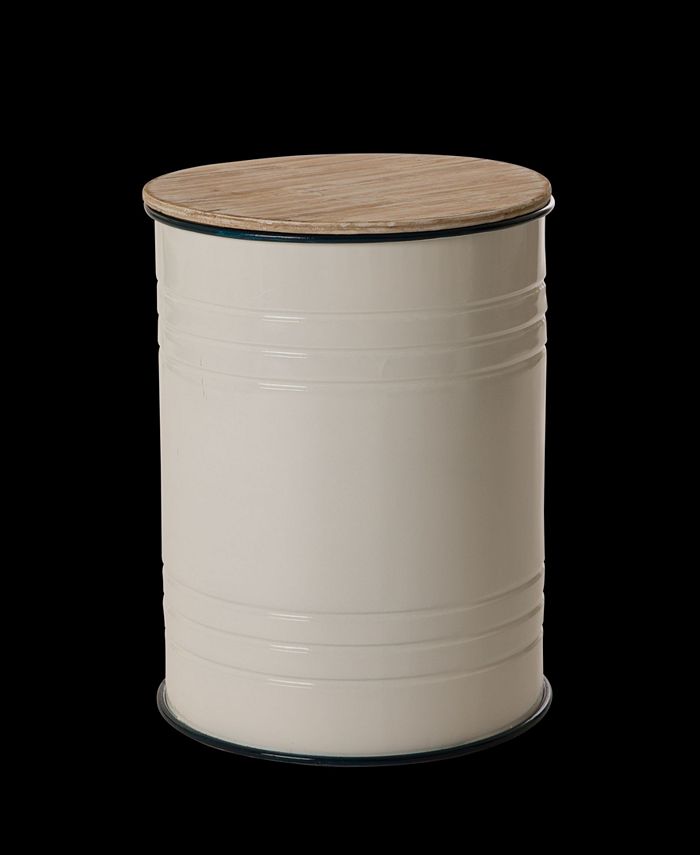 Glitzhome Set of 2 Farmhouse Metal Enamel Storage Stool Macy's