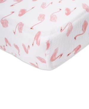 Aden By Aden + Anais Baby Girls Briar Rose Printed Crib Sheet In Pink