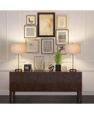 Rowan Table Lamp In Glass And Antique Brass