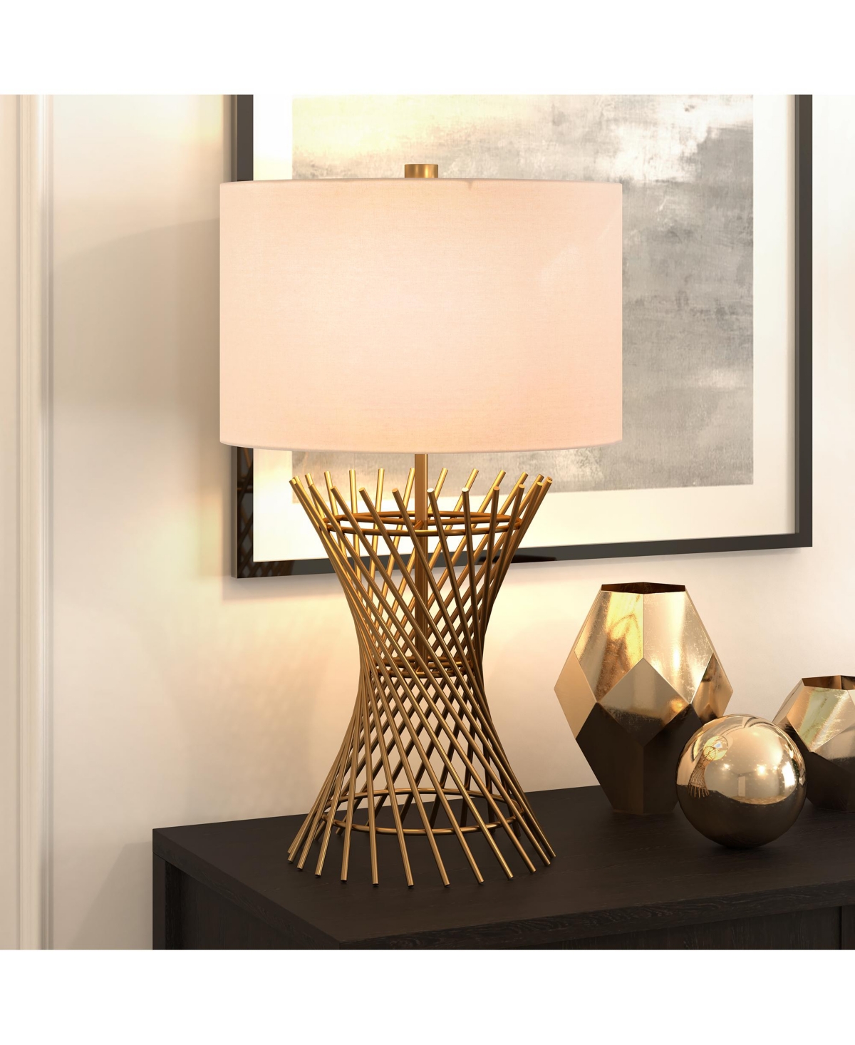 Shop Hudson & Canal Otho Table Lamp In Medium Yellow