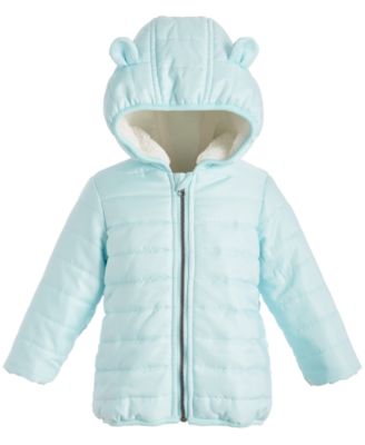 puffer jacket with fur lined hood