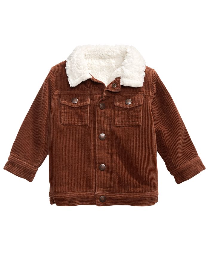 First Impressions Baby Boys Faux Fur-Trim Corduroy Jacket, Created For ...