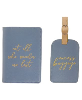 luggage tag passport holder set