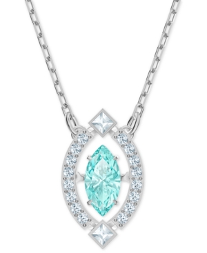 image of Swarovski Silver-Tone Crystal Pendant Necklace, 14