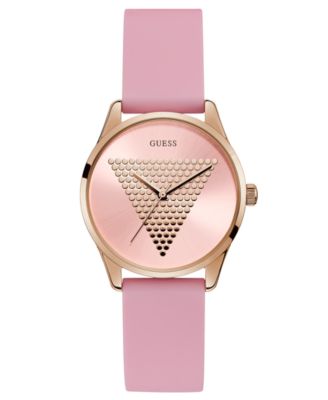 GUESS - Women's Pink Silicone Strap Watch 36mm