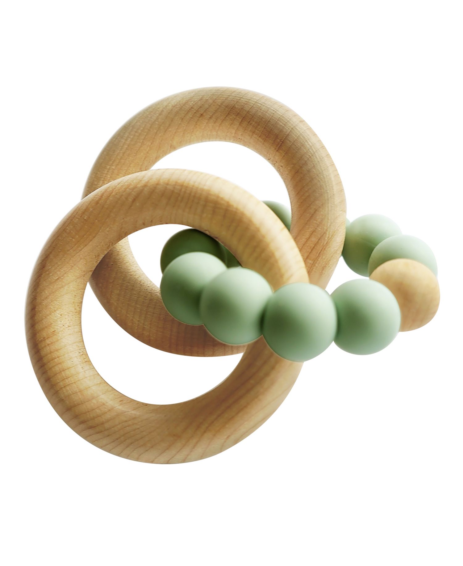 3 Stories Trading Tiny Teethers Infant Silicone And Beech Rattle And Pacifier Clip Set