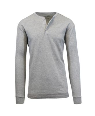 Men's Long Sleeve Thermal Henley Tee