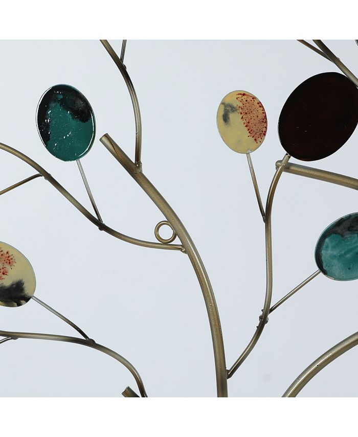 Luxen Home Triple Connected Metal Trees Wall Decor Macy's