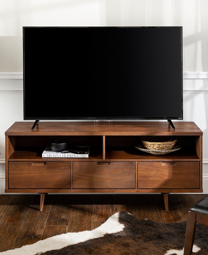 Walker Edison 58" 3-Drawer Mid Century Modern Tv Stand - Macy's