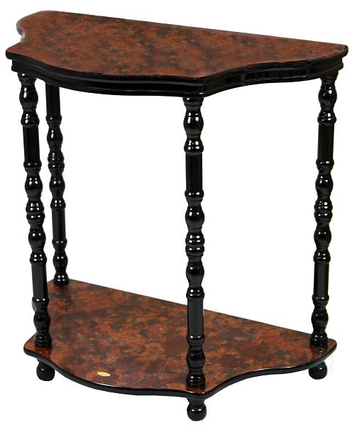 Uniquewise 2 Tier Entryway Console Table With Espresso Marble