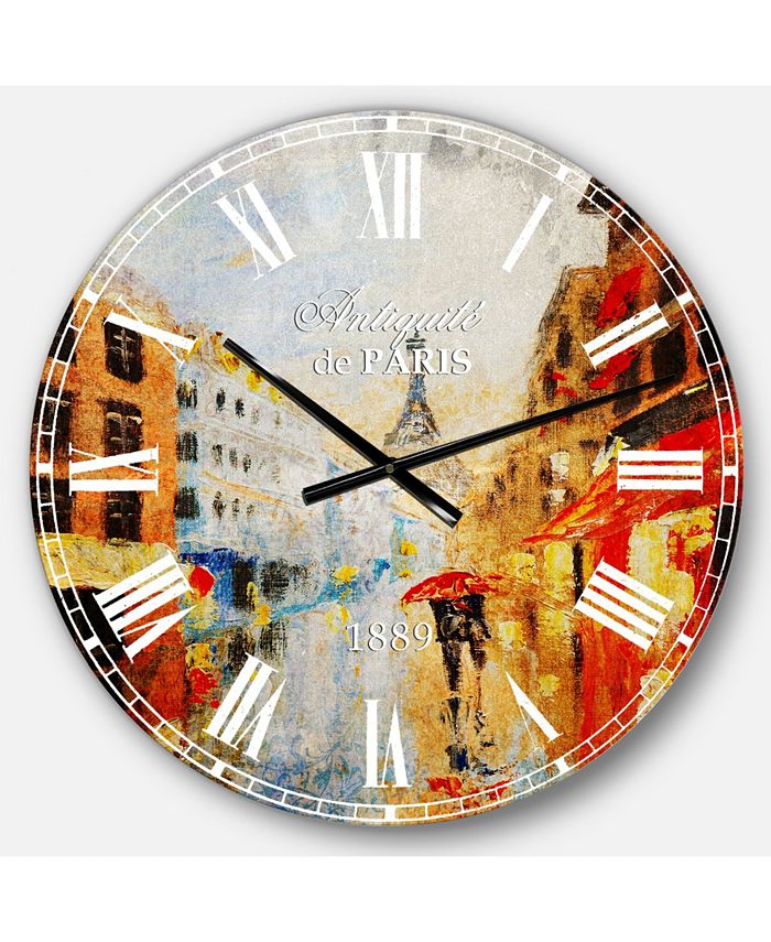 Designart Sensual Oversized Round Metal Wall Clock - Macy's