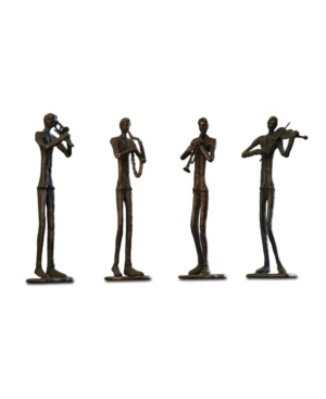 Spi Home Jazzy Quartet Sculpture- Set Of 4 In Bronze