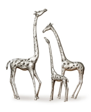 Spi Home Giraffe Family Sculpture In Pewter
