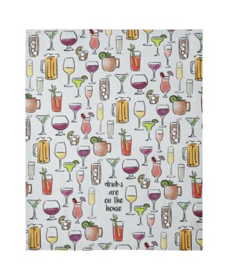 Karma Gifts Cocktail-Servietten Mit Fransen – Grün, 4 Stück, 25,4 X 25,4 Cm, Baumwolle