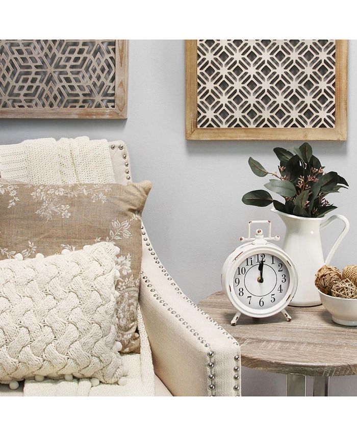 Stratton Home Décor Stratton Home Decor Dorothy vintage inspired White Metal Table Clock Macy's