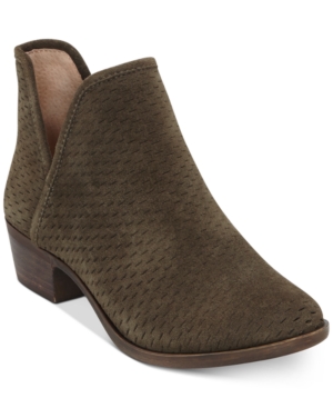 LUCKY BRAND BALEY PERFORATED CHOP OUT BOOTIES WOMEN'S SHOES