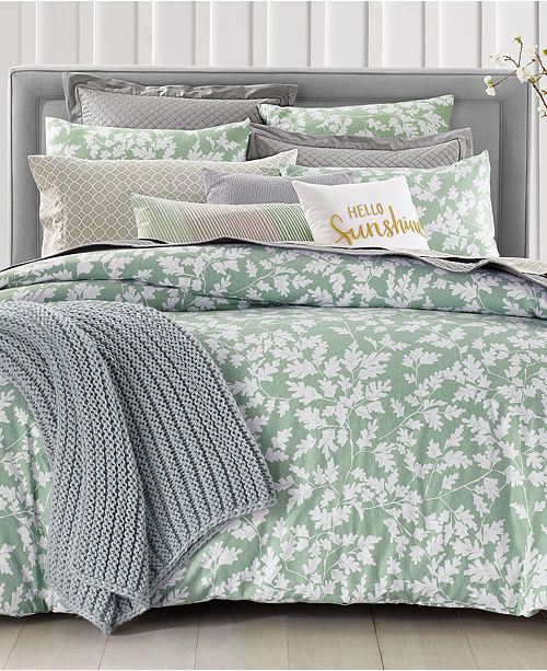 Charter Club Oak Leaf 3 Pc King Duvet Set Created For Macy S