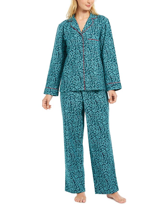Charter Club Cotton Printed Pajamas Set, Created for Macy's - Macy's