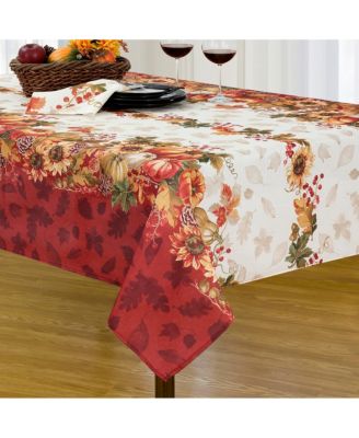 Elrene Swaying Leaves Double Border Tablecloth Collection & Reviews ...