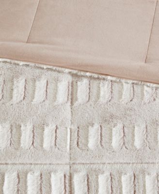 Gia Faux-Fur 2-Pc. Comforter Set, Twin/Twin XL