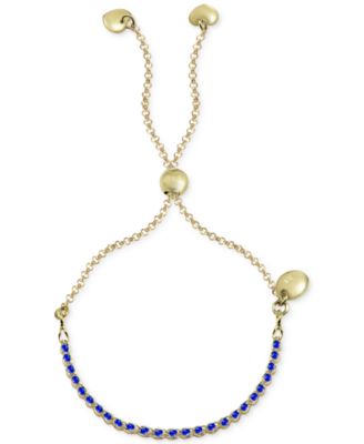 Argento Vivo - Beaded Adjustable Bracelet in Gold-Plate Over Sterling Silver