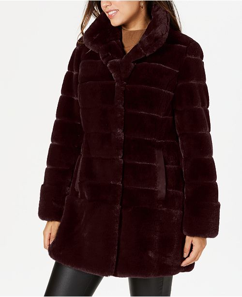 Jones New York Stand Collar Faux Fur Coat Reviews Coats