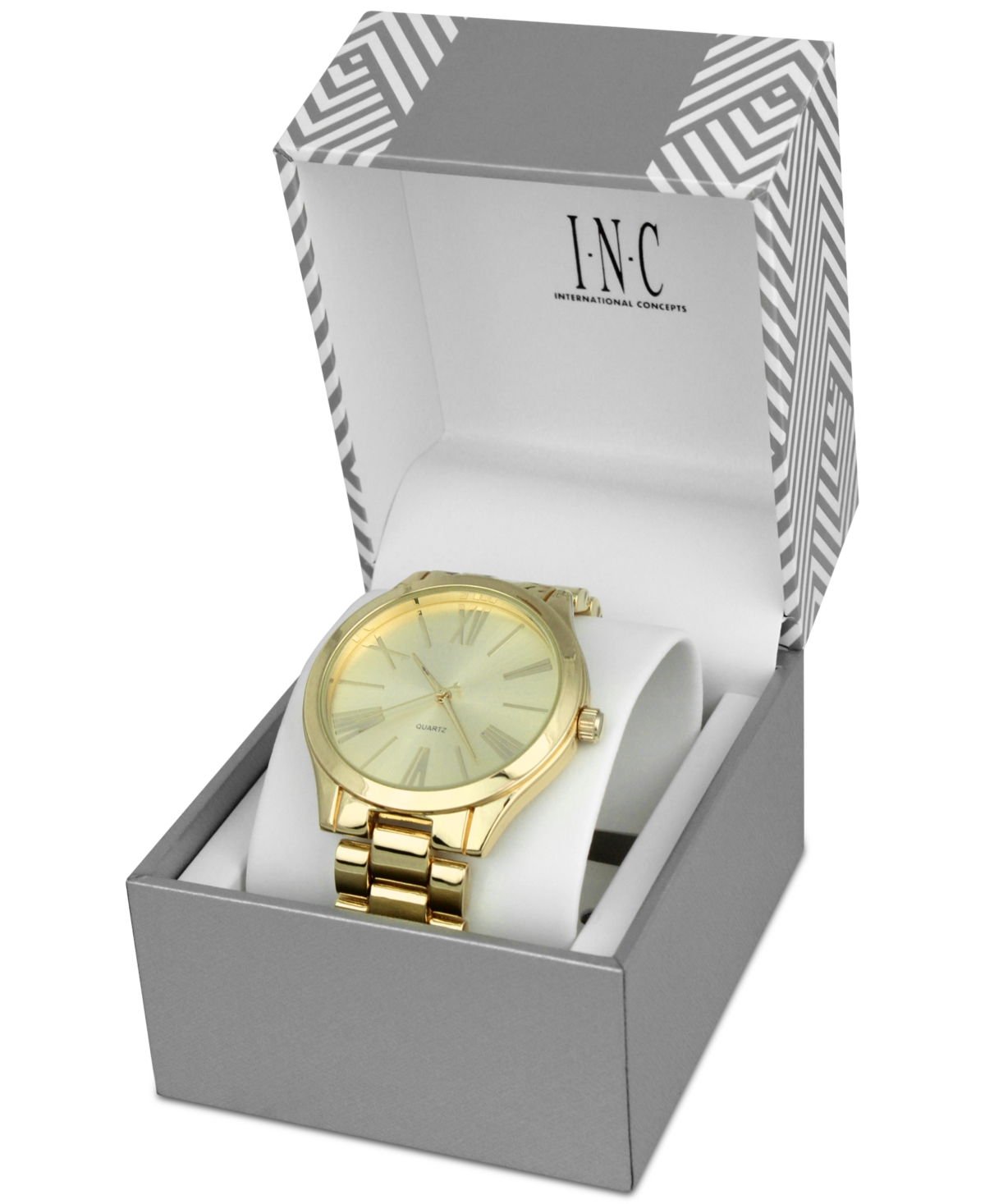 I.n.c. International Concepts Women'sTone Bracelet Watch 42mm, Created for Macy's - Gold