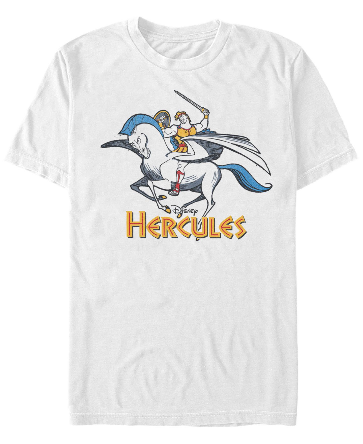 Мужская футболка Fifth Sun Disney Hercules, Pegasus and Hercules Action Logo Short Sleeve, цвет: Белый — фото 1