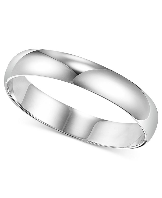 Macy's Men's Platinum Ring, 4mm Wedding Band & Reviews Rings