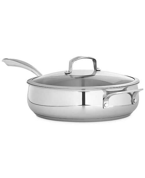 Belgique Polished Stainless Steel 5Qt. Covered Sauté Pan, Created for