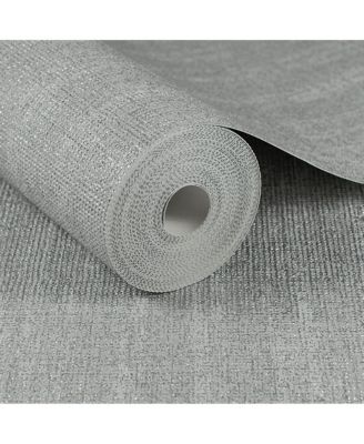 Graham Brown Chenille Grey and Silver Wallpaper