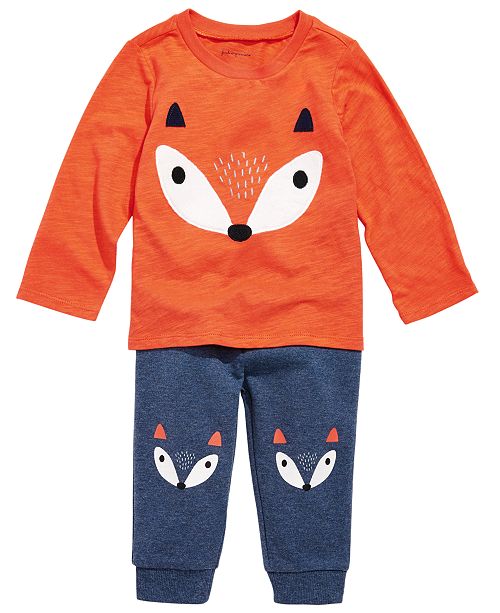 First Impressions Baby Boys Fox T Shirt Jogger Pants Created