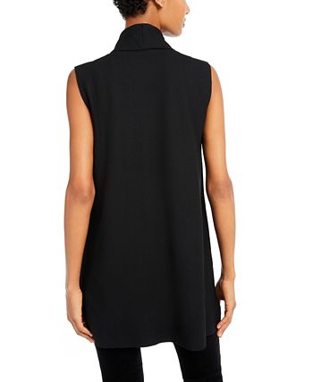 eileen fisher shawl collar vest