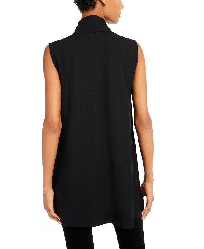 Eileen Fisher Open-Front Shawl-Collar Vest - Macy's