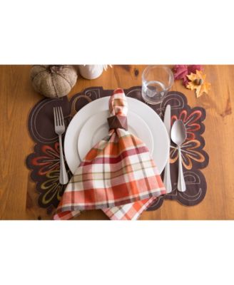 Pumpkin Spice Plaid Napkin, Set of 6