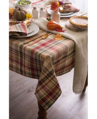 Give Thanks Plaid Tablecloth