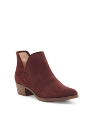 LUCKY BRAND BALEY PERFORATED CHOP OUT BOOTIES WOMEN'S SHOES