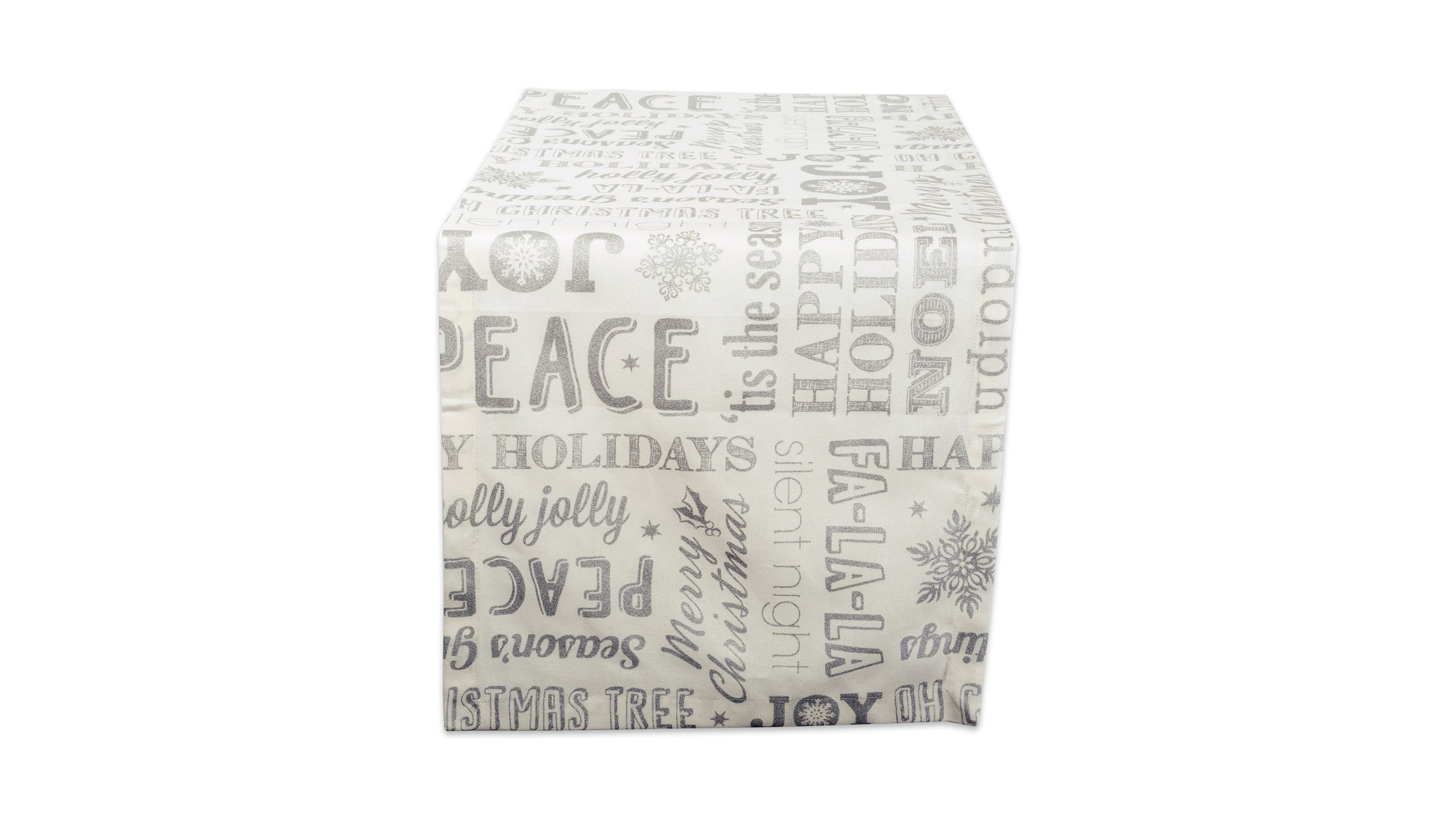 Design Imports Christmas Collage Table Runner