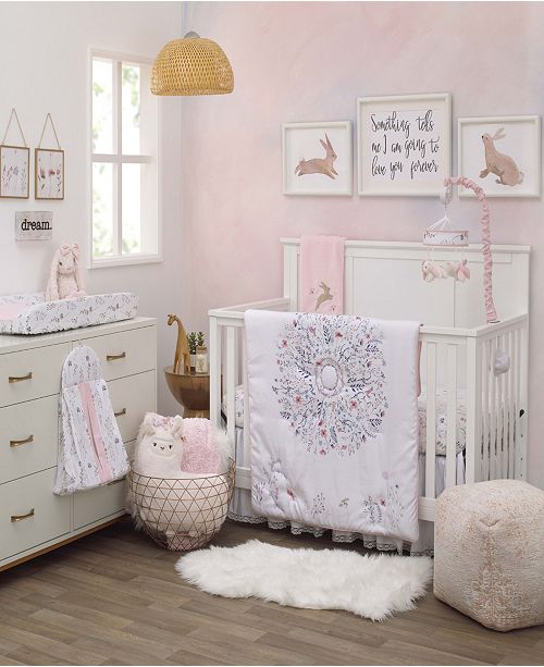 Nojo Woodland Wreath 4 Piece Crib Bedding Set Reviews Macy S