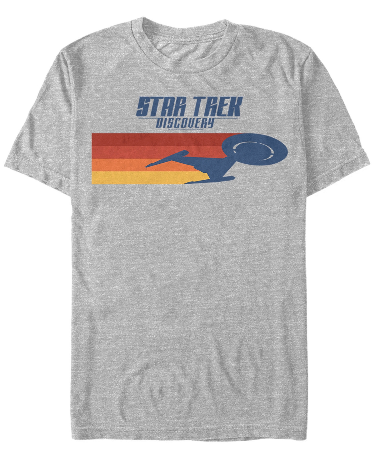 Star Trek Men's Discovery U.s.s. Discovery Silhouette Short Sleeve T-Shirt - Athletic H