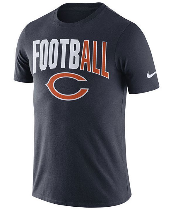 Nike Men's Chicago Bears Dri-Fit Cotton Football All T-Shirt & Reviews ...