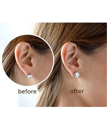 DRS 8-Pc. Set Earring Backs in White Plastic & 14k White Gold - Macy's